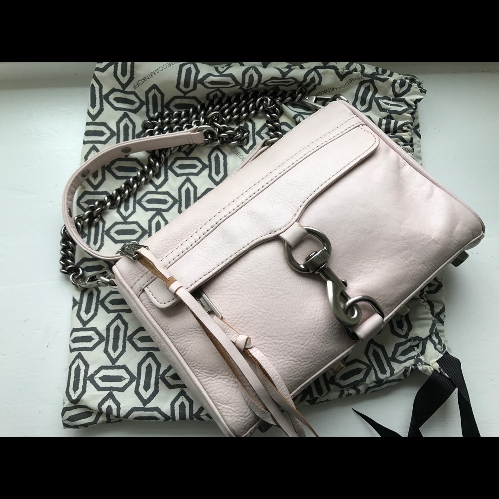 Pale pink mini MAC crossbody